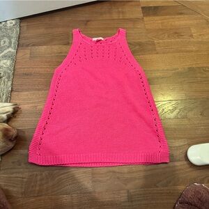 POSH STORE CLOSING 
Lilly Pulitzer bright / neon pink MAC sweater tank